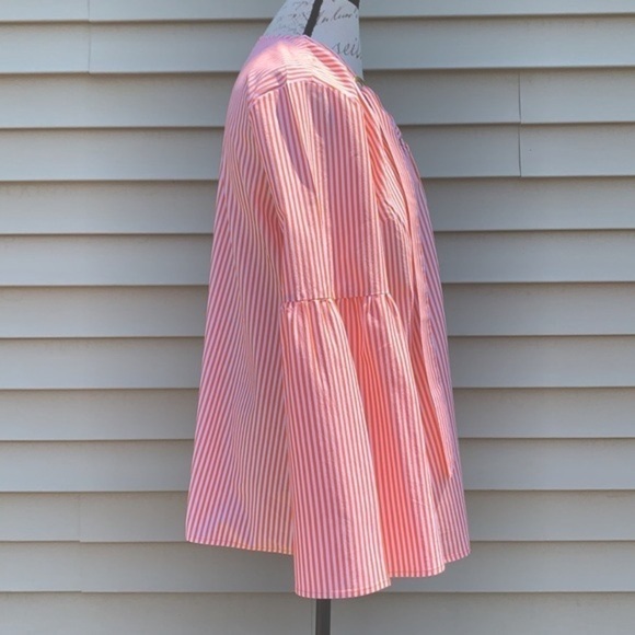 Michael Michael Kors Poppy Striped Bell Sleeve Top - Picture 8 of 15